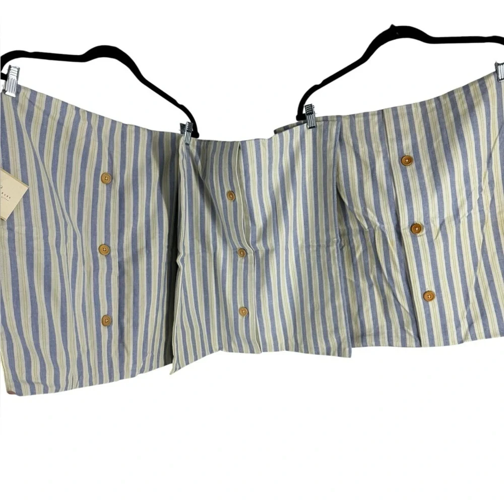 NWT set of 3 Pottery Barn 20 inch pillow cases stripe cool colors